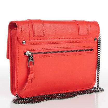 Proenza Schouler Lambskin PS1 Large Chain Wallet Deep Coral 3 of 7