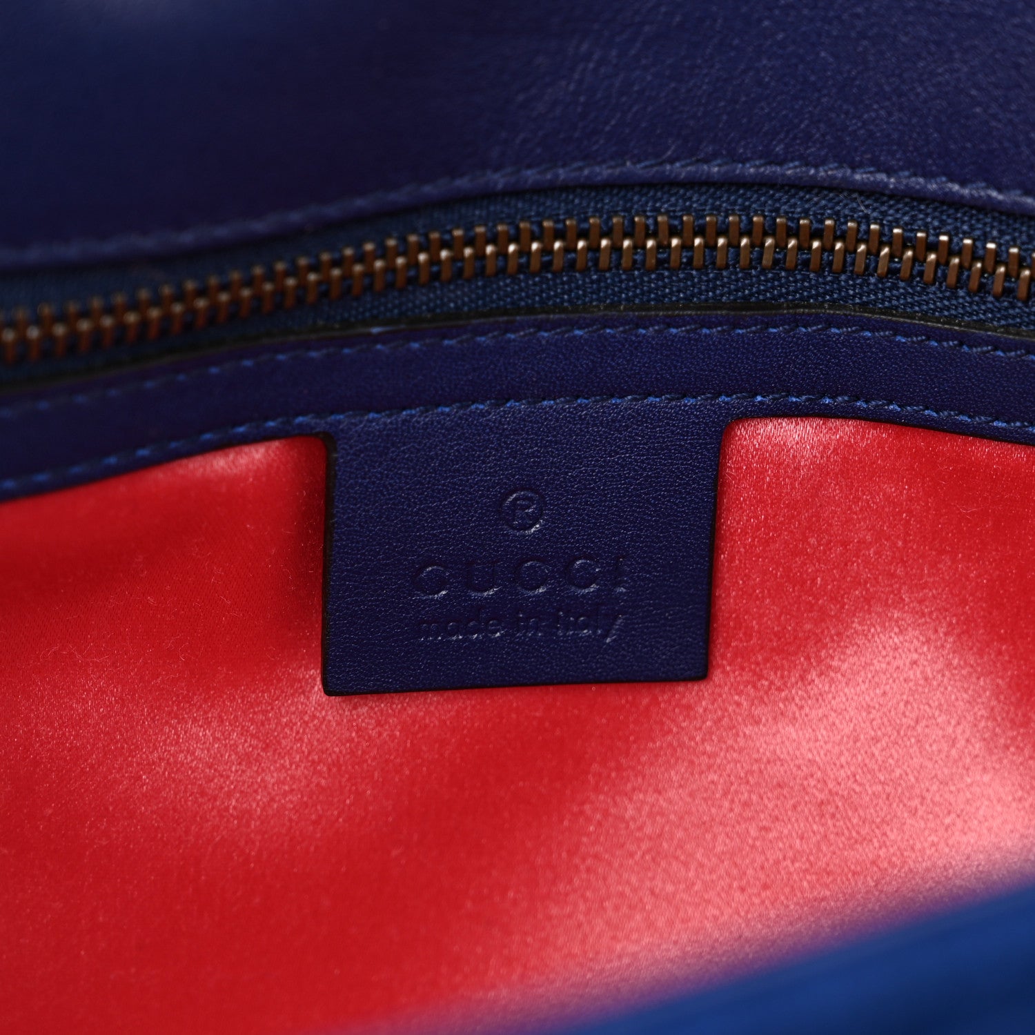 Gucci Velvet Matelasse Small GG Marmont Shoulder Bag Cobalt Blue 7 of 10