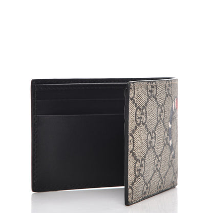 Gucci GG Supreme Monogram Kingsnake Bi-Fold Wallet Beige 3 of 8