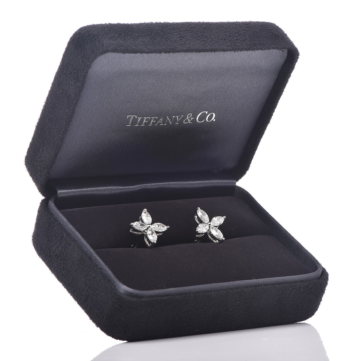 Tiffany Platinum Diamond Large Victoria Earrings 4 of 4