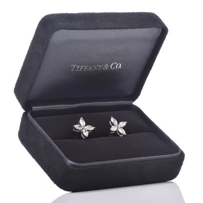 Tiffany Platinum Diamond Large Victoria Earrings 4 of 4