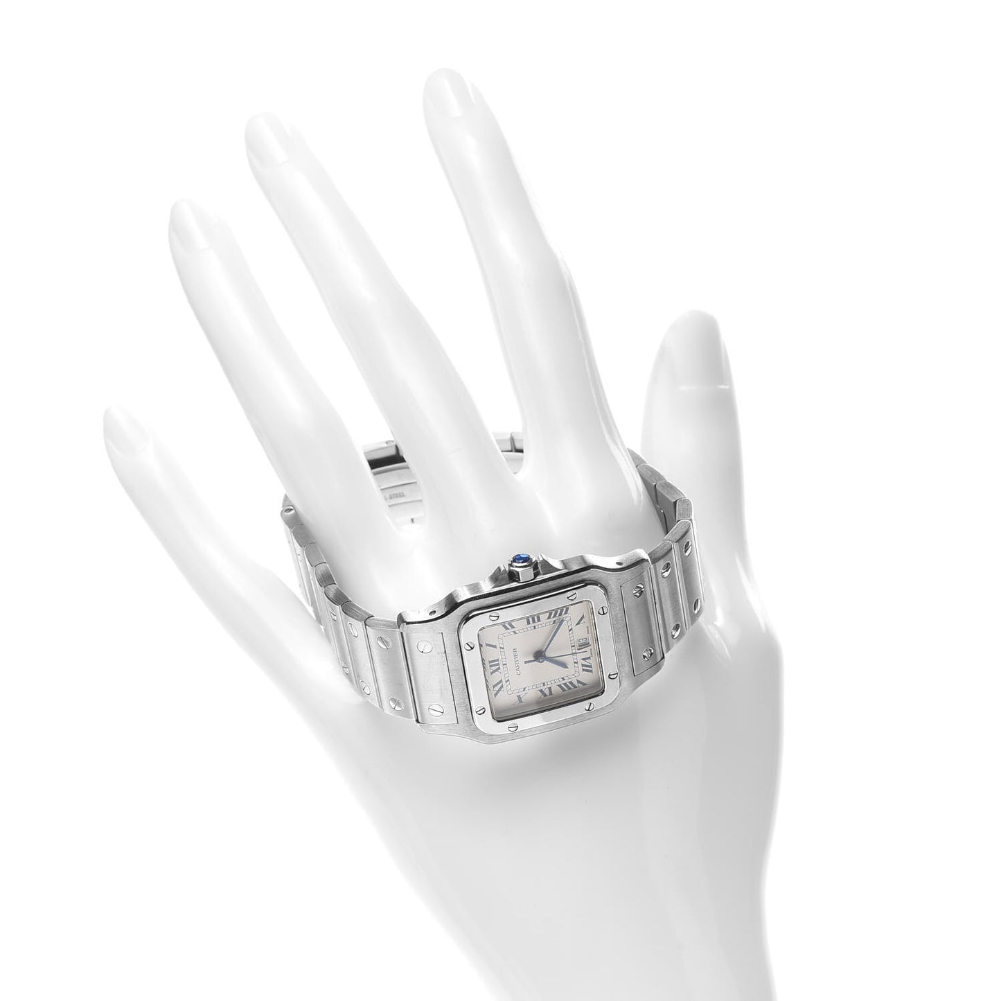 Stainless Steel 29mm Santos De Galbee Quartz Watch