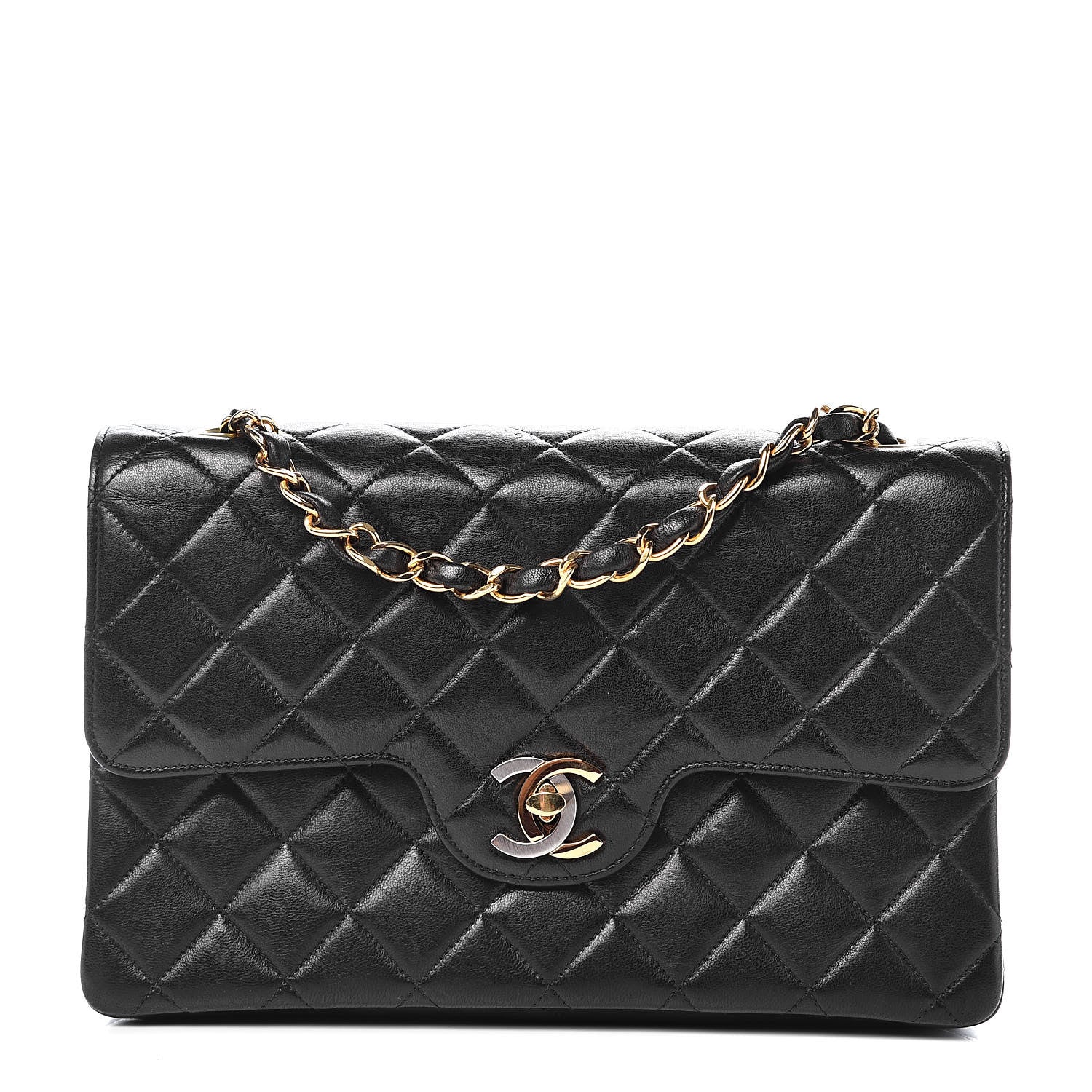 Chanel Lambskin Quilted Small Double Flap Black 1 of 11