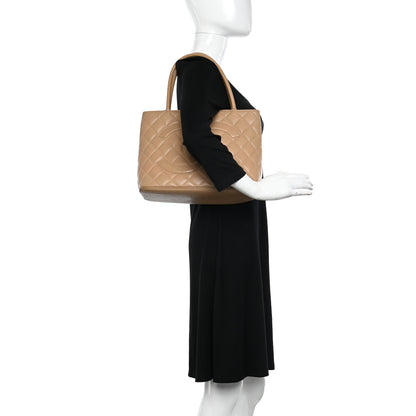 Chanel Caviar Quilted Medallion Tote Beige 2 of 14