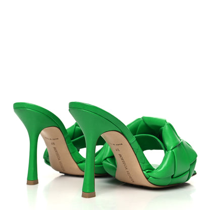 Bottega Veneta Nappa Maxi Intrecciato Lido 90mm Mule Sandals 37 Grass 4 of 7