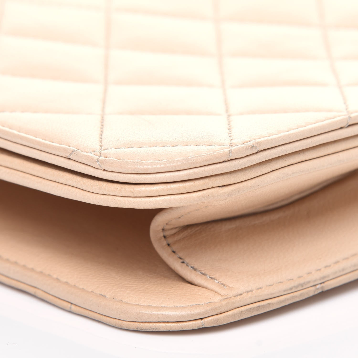 Chanel Lambskin Quilted Small Single Flap Beige 13 of 21