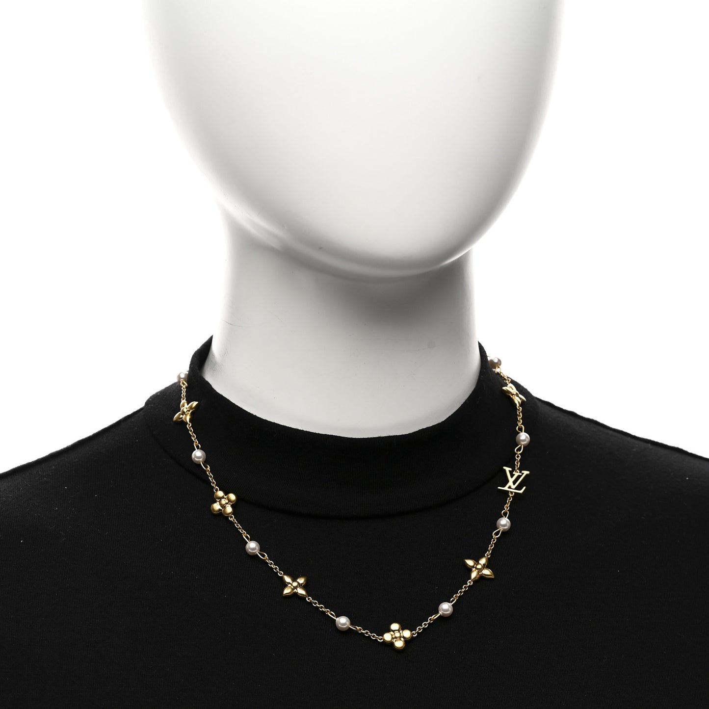 Metal Resin Louisa Necklace Gold