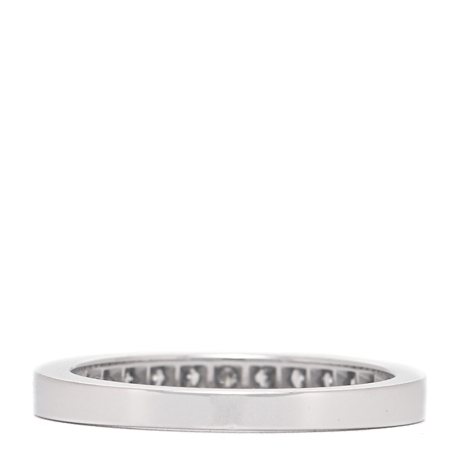 Tiffany Platinum Diamond .25ctw Half Circle Wedding Band Ring 52 6 3 of 5