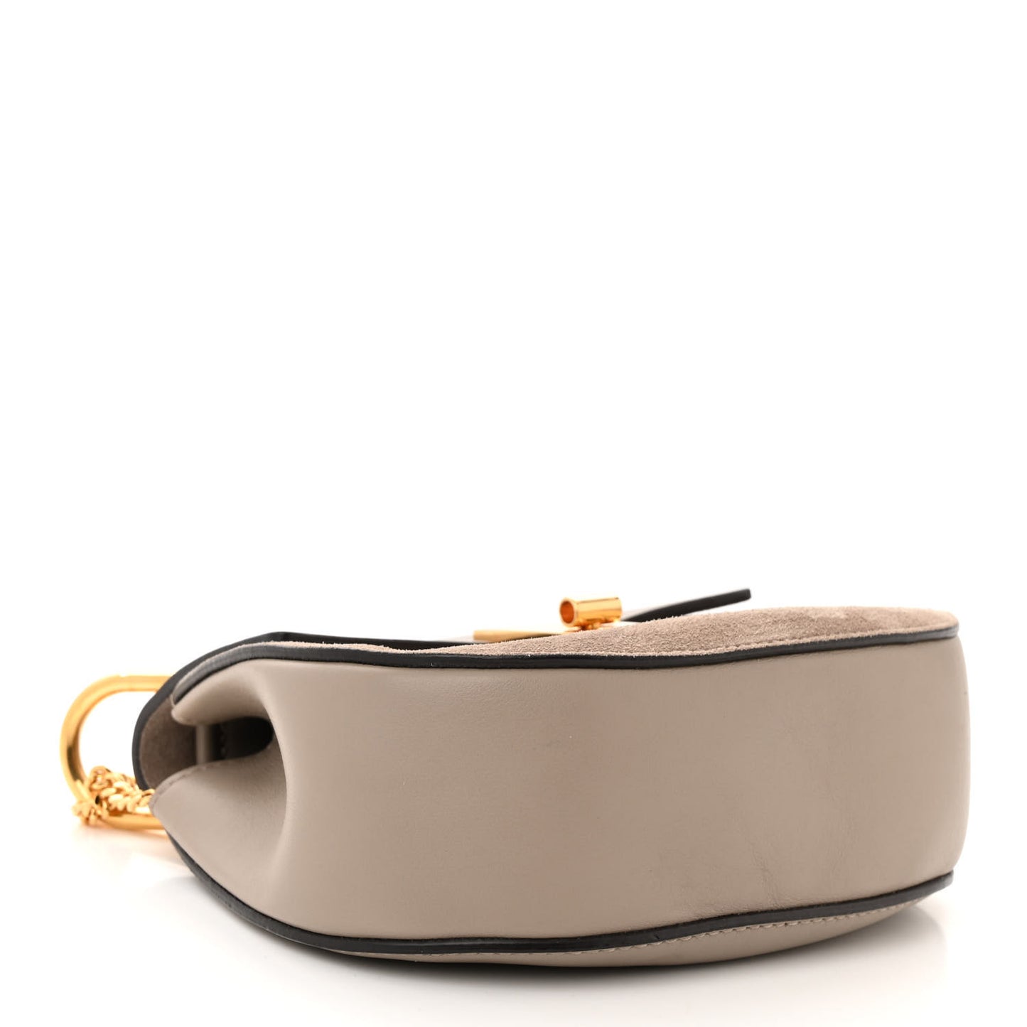 Suede Smooth Calfskin Mini Drew Shoulder Bag Motty Grey
