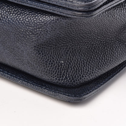 Chanel Caviar Quilted Large Boy Flap Blue 11 of 14
