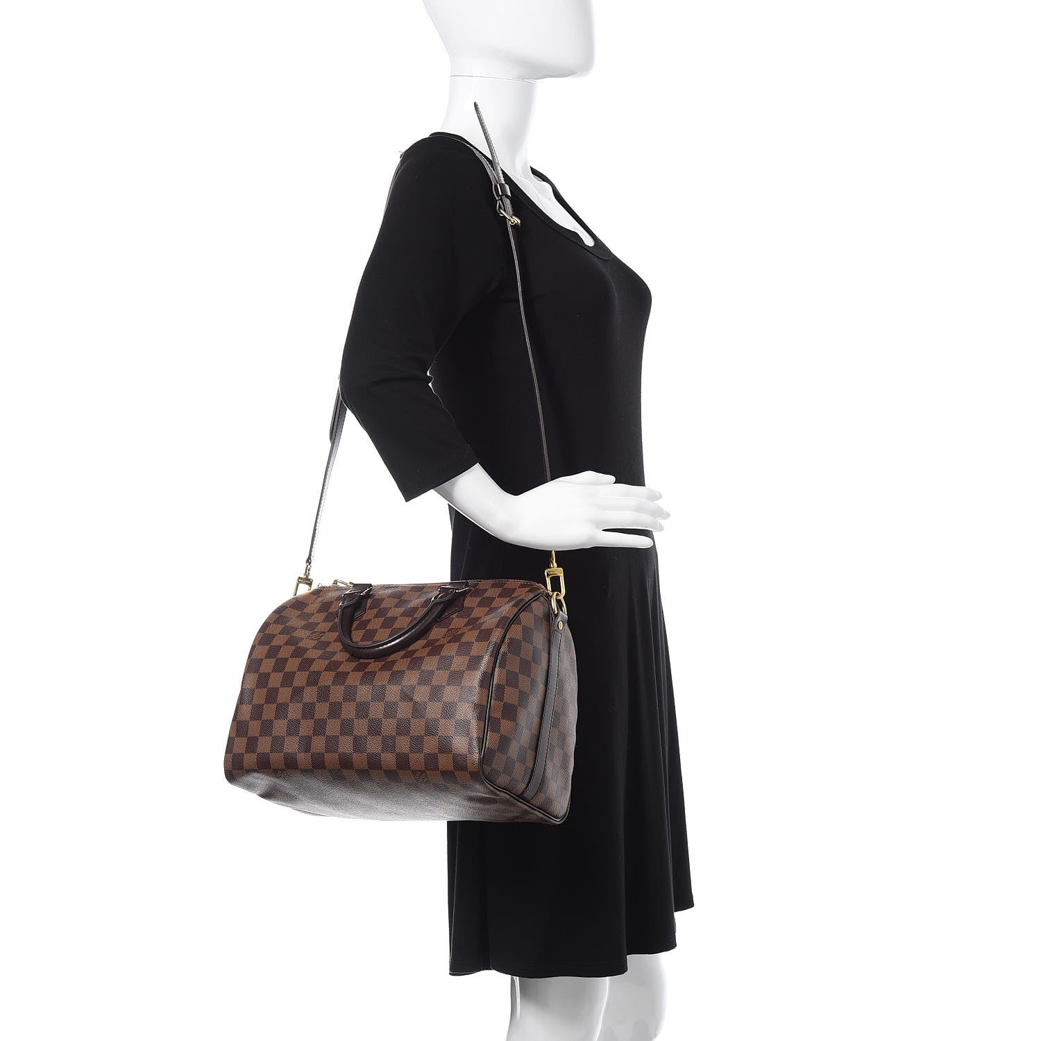 Louis Vuitton Damier Ebene Speedy Bandouliere 30 2 of 12