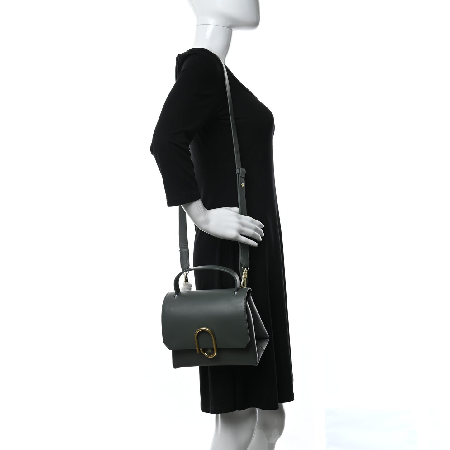 Smooth Calfskin Mini Alix Top Handle Satchel Cactus
