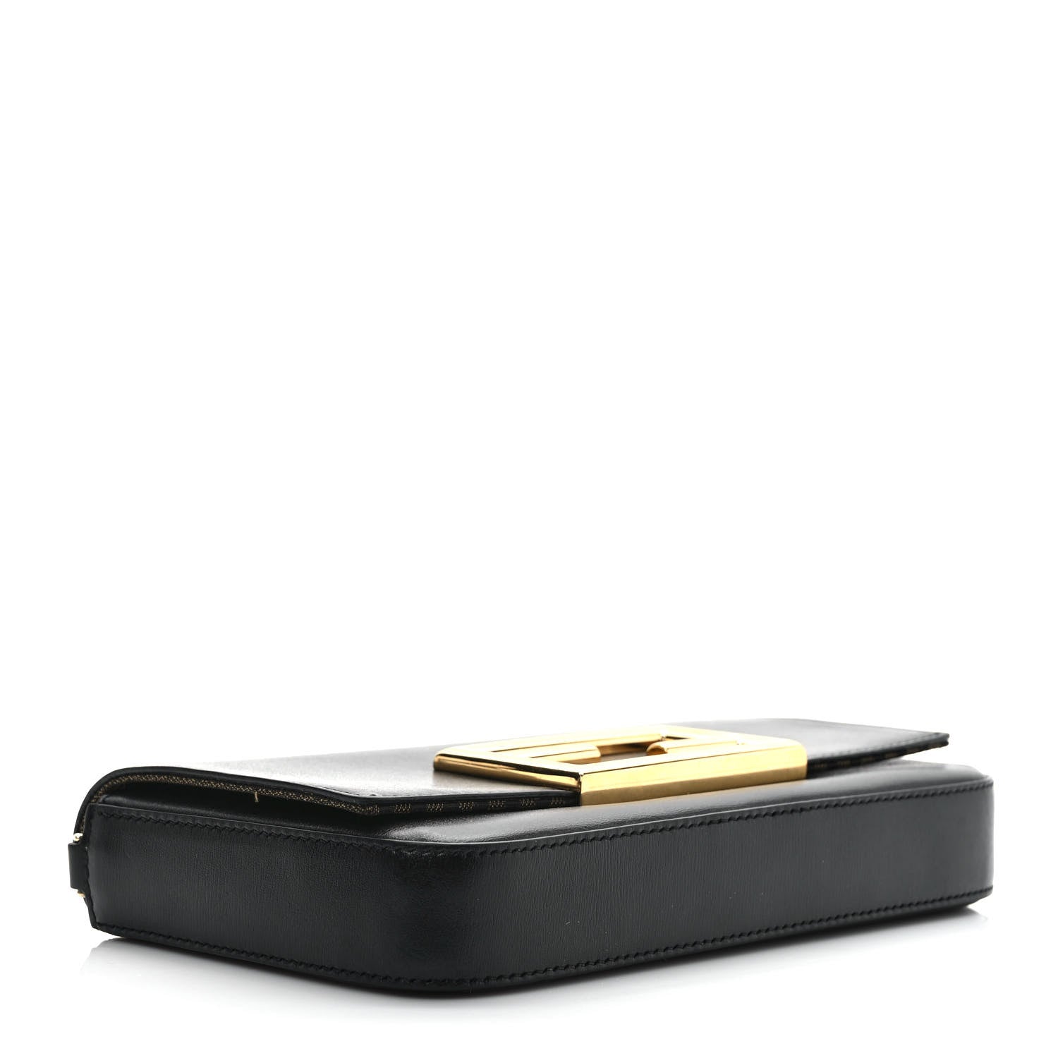 Fendi Vitello Palmellato Wallet on Chain with Pouches Black 4 of 9