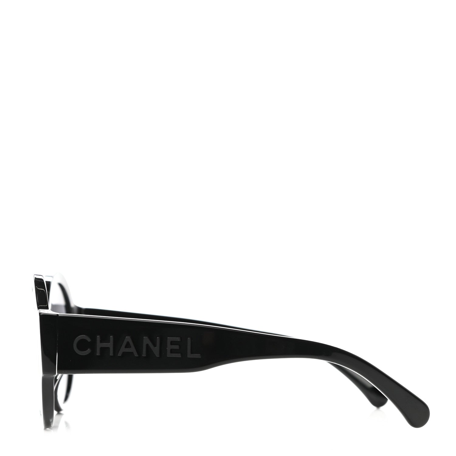Chanel Acetate Polarized Round Sunglasses 5410 Black 4 of 6
