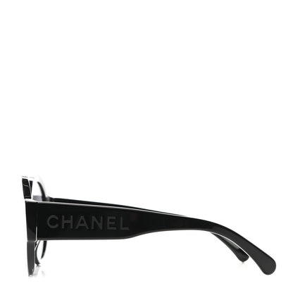 Chanel Acetate Polarized Round Sunglasses 5410 Black 4 of 6