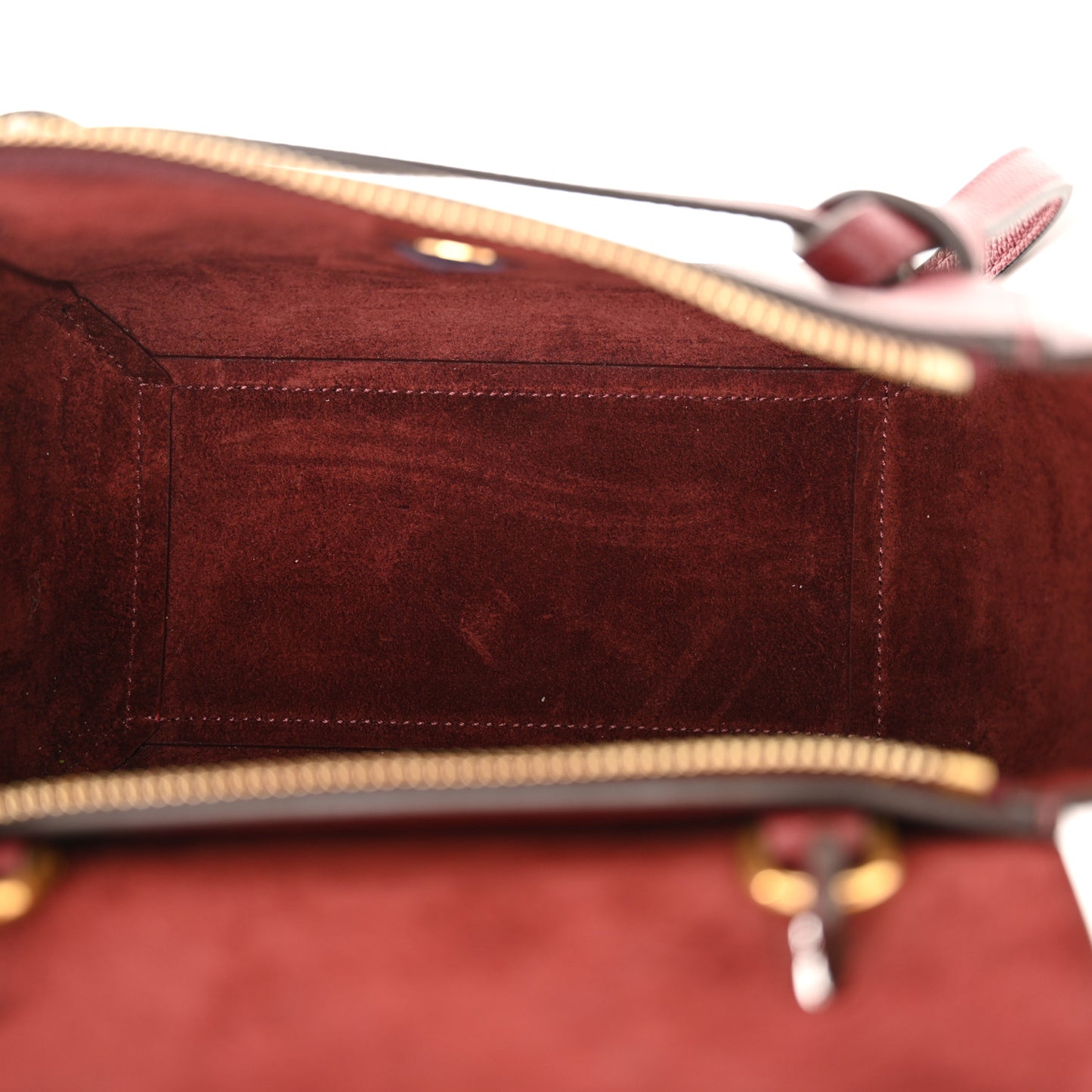Grained Calfskin Nano Belt Bag Burgundy