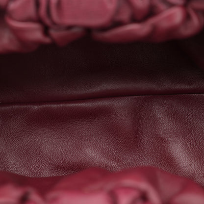 Mansur Gavriel Saffiano Cloud Clutch Claret 5 of 9