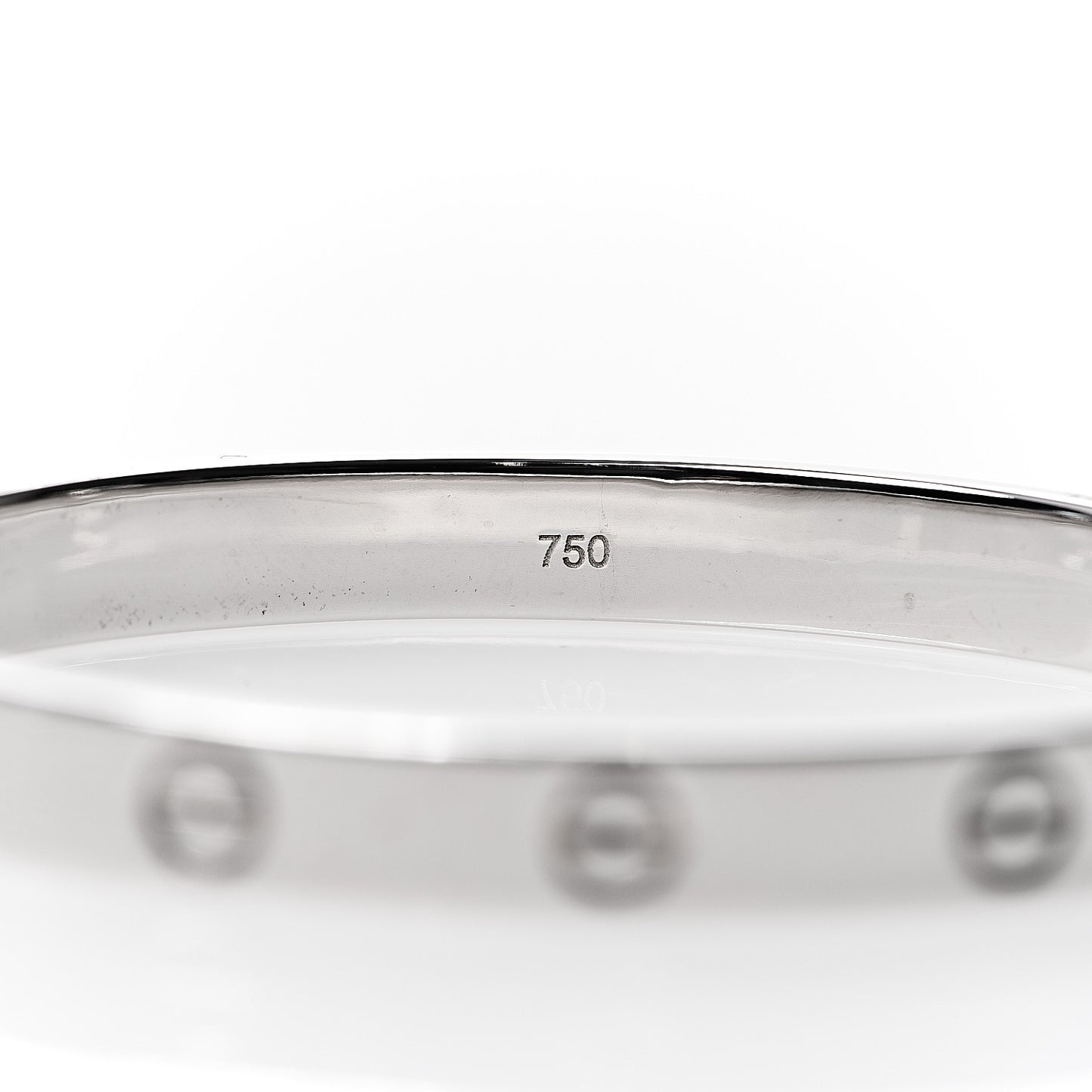18K White Gold LOVE Bracelet 16