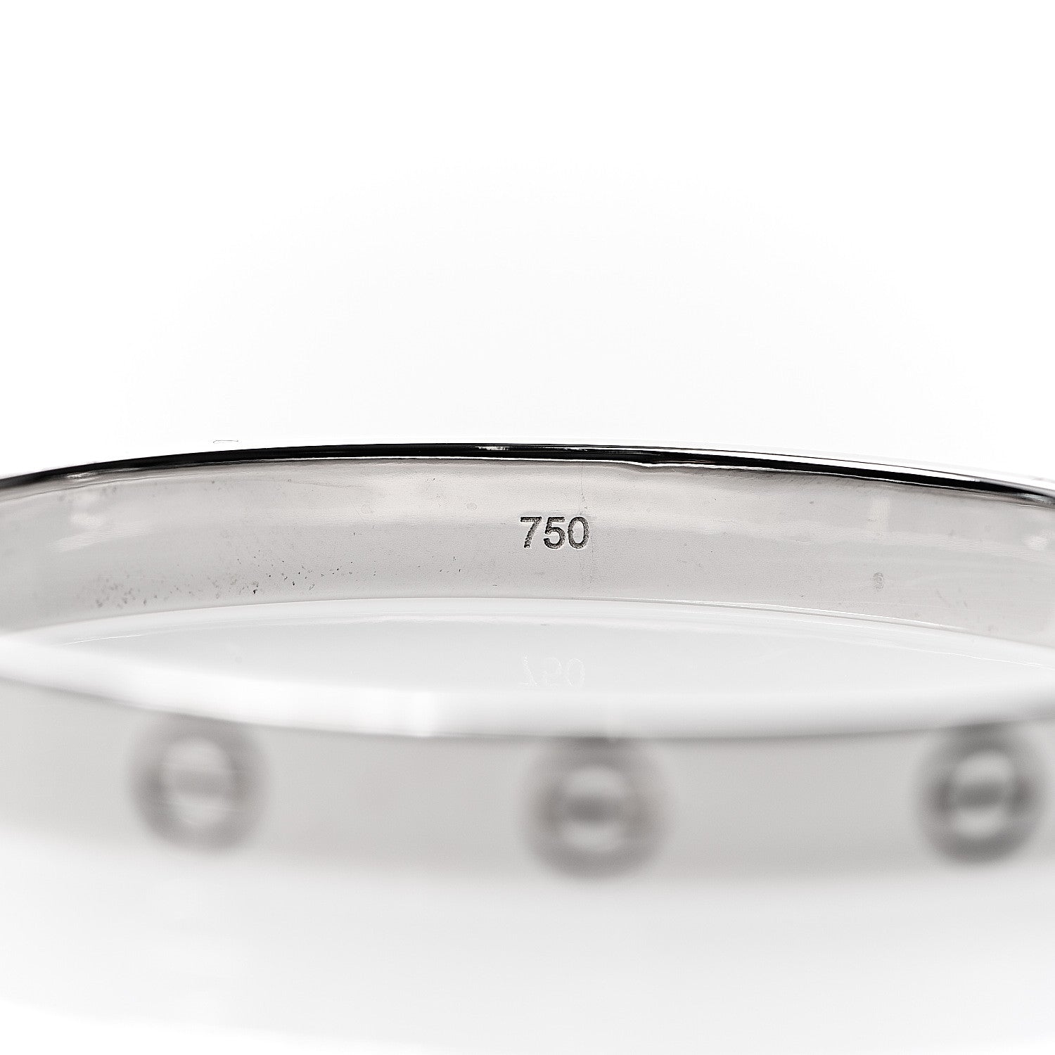 Cartier 18K White Gold LOVE Bracelet 16 5 of 8