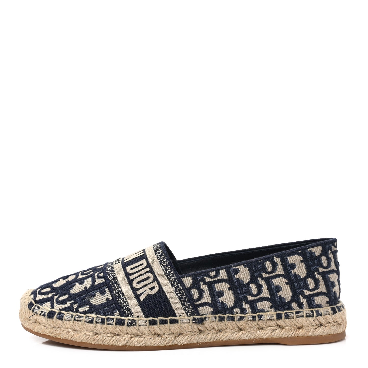Oblique Embroidered Granville 15mm Espadrilles 39.5 Deep Blue