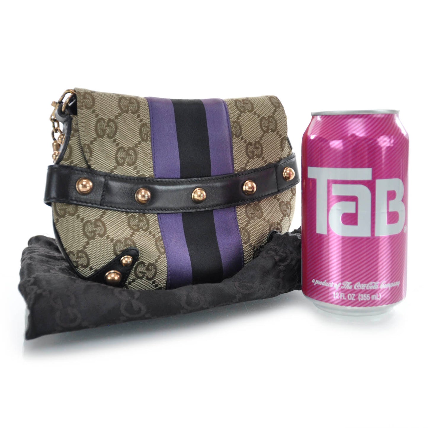 Monogram Web Horsebit Flap Bag