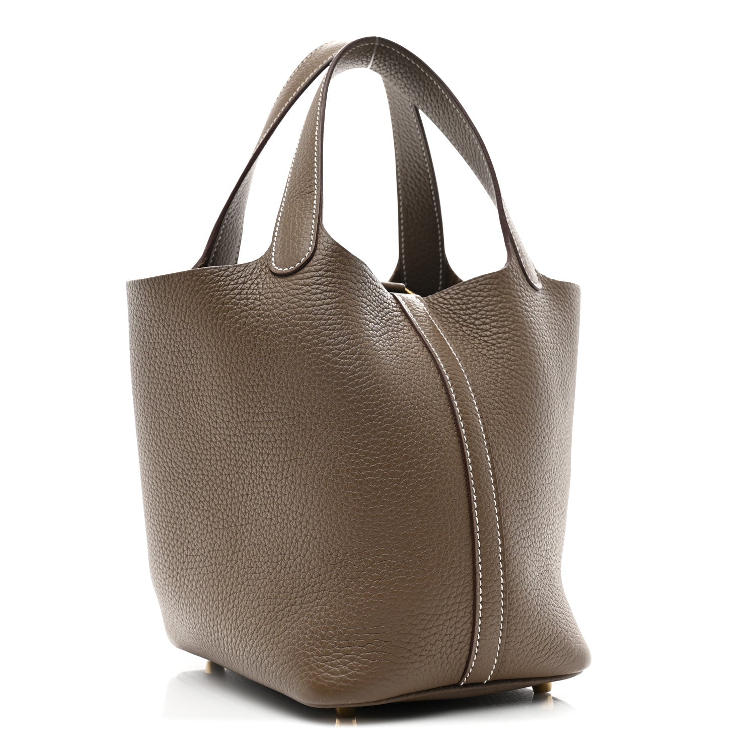 Hermes Taurillon Clemence Picotin Lock 18 PM Etoupe 2 of 10