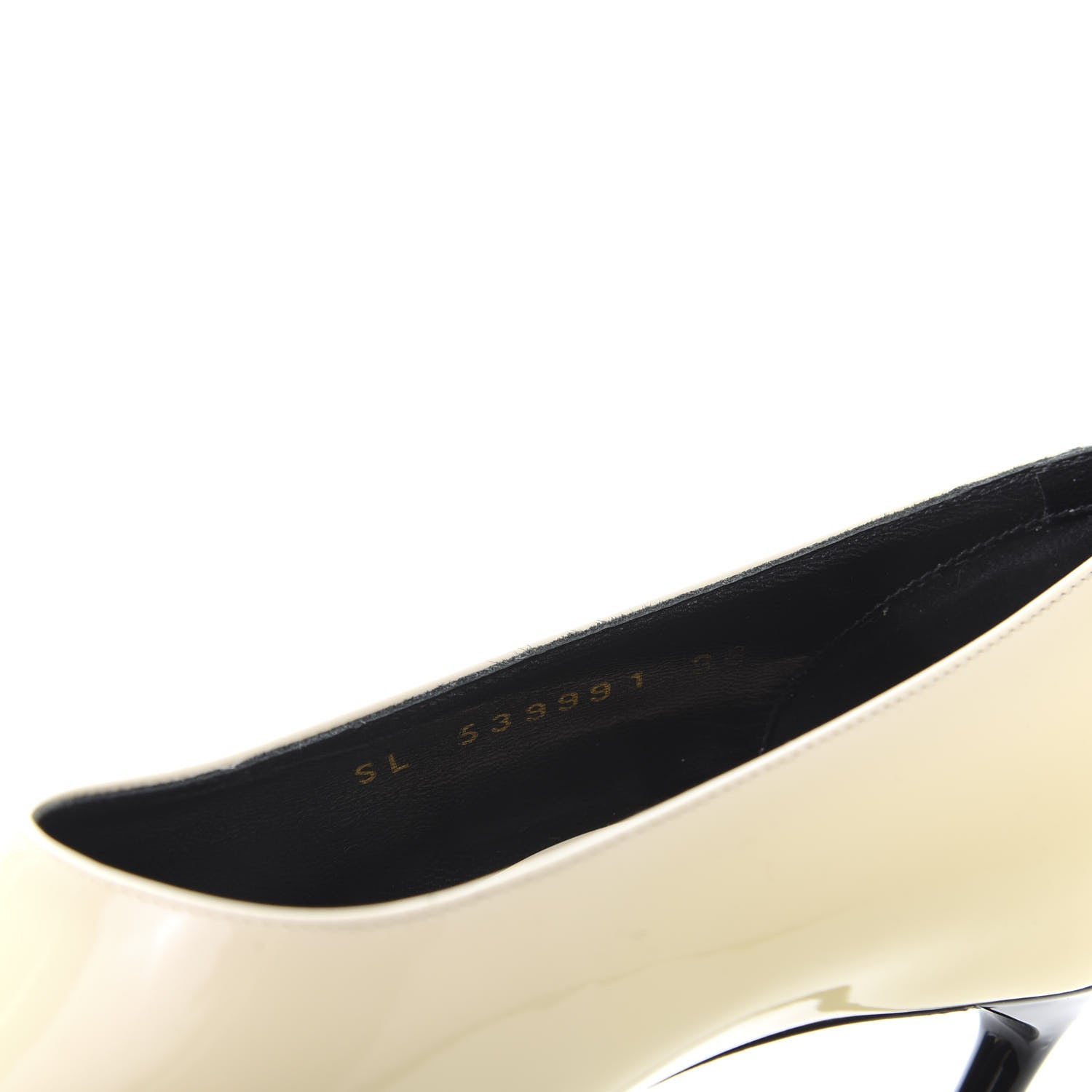 Saint Laurent Patent Calfskin Teddy High Vamp 105 Pumps 36 White 8 of 9