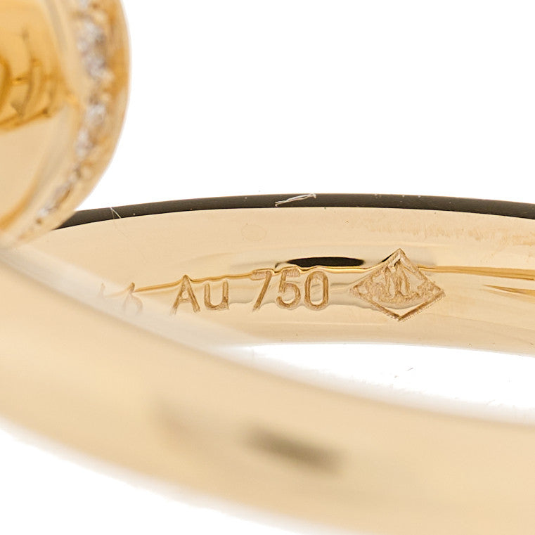 18K Yellow Gold Diamond Juste Un Clou Ring 48 4.5