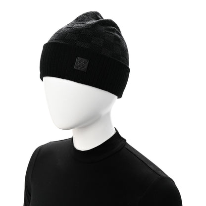 Louis Vuitton Wool Damier Neo Petit Beanie Hat S Anthracite 2 of 5