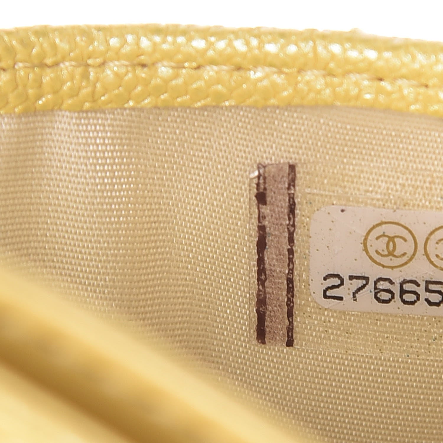 Chanel Iridescent Caviar Quilted Card Holder Yellow 8 of 8