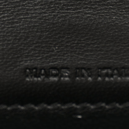 Saint Laurent Grain De Poudre Matelasse Chevron Monogram Flap Card Case Black 6 of 9