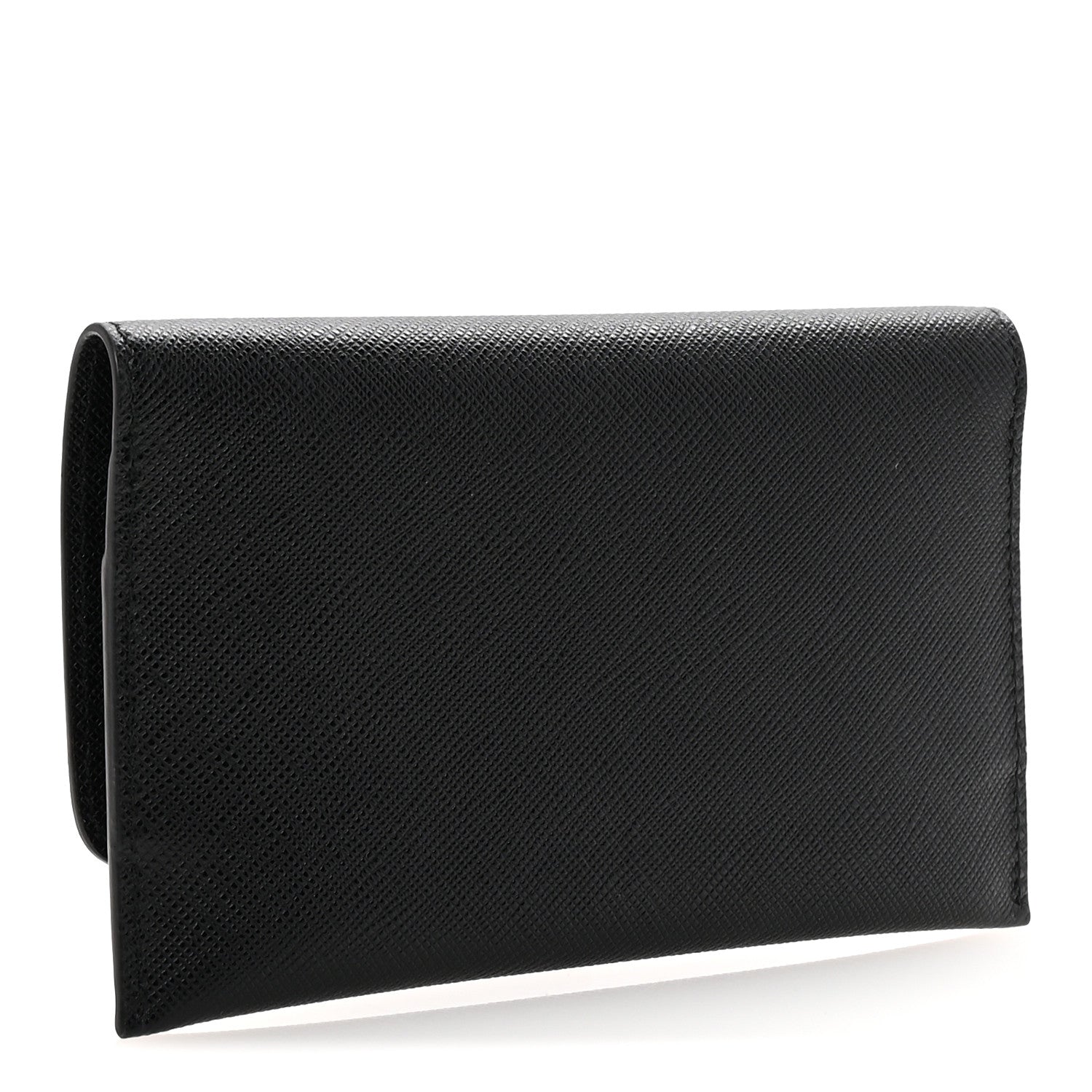 Prada Saffiano Metal Flap Wallet Black 4 of 8