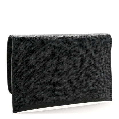 Prada Saffiano Metal Flap Wallet Black 4 of 8