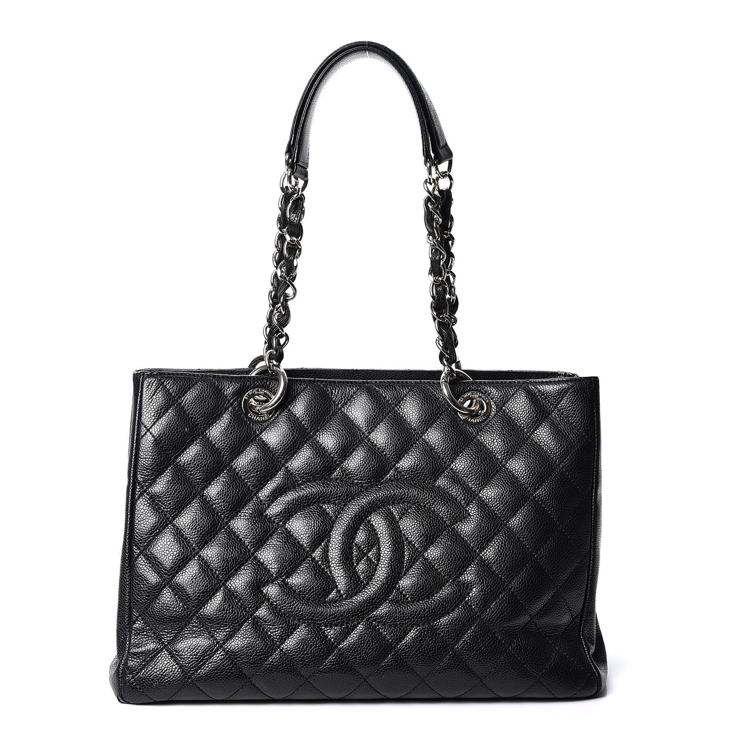 Caviar Quilted Grand Shopping Tote GST Black