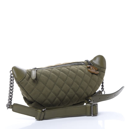 Chanel Canvas Lambskin Quilted Coco Cuba Charms Waist Bag Khaki 3 of 12