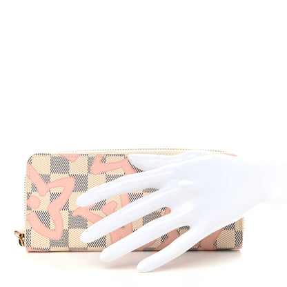 Louis Vuitton Damier Azur Tahitienne Clemence Wallet 2 of 7