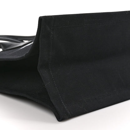 Saint Laurent Linen Calfskin Rive Gauche Tote Black 9 of 10