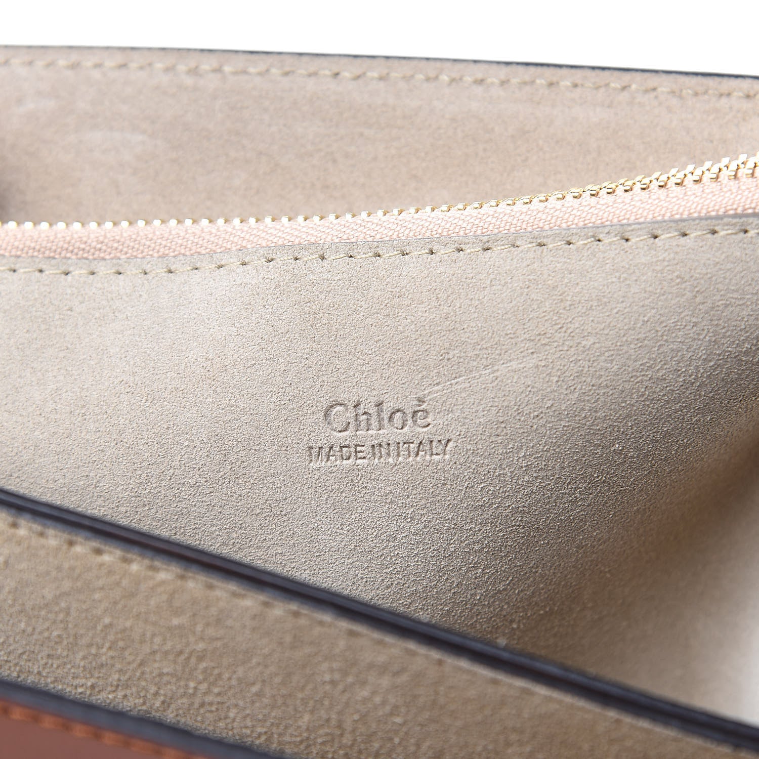 Chloe Suede Calfskin Medium Faye Shoulder Bag Tobacco 6 of 10