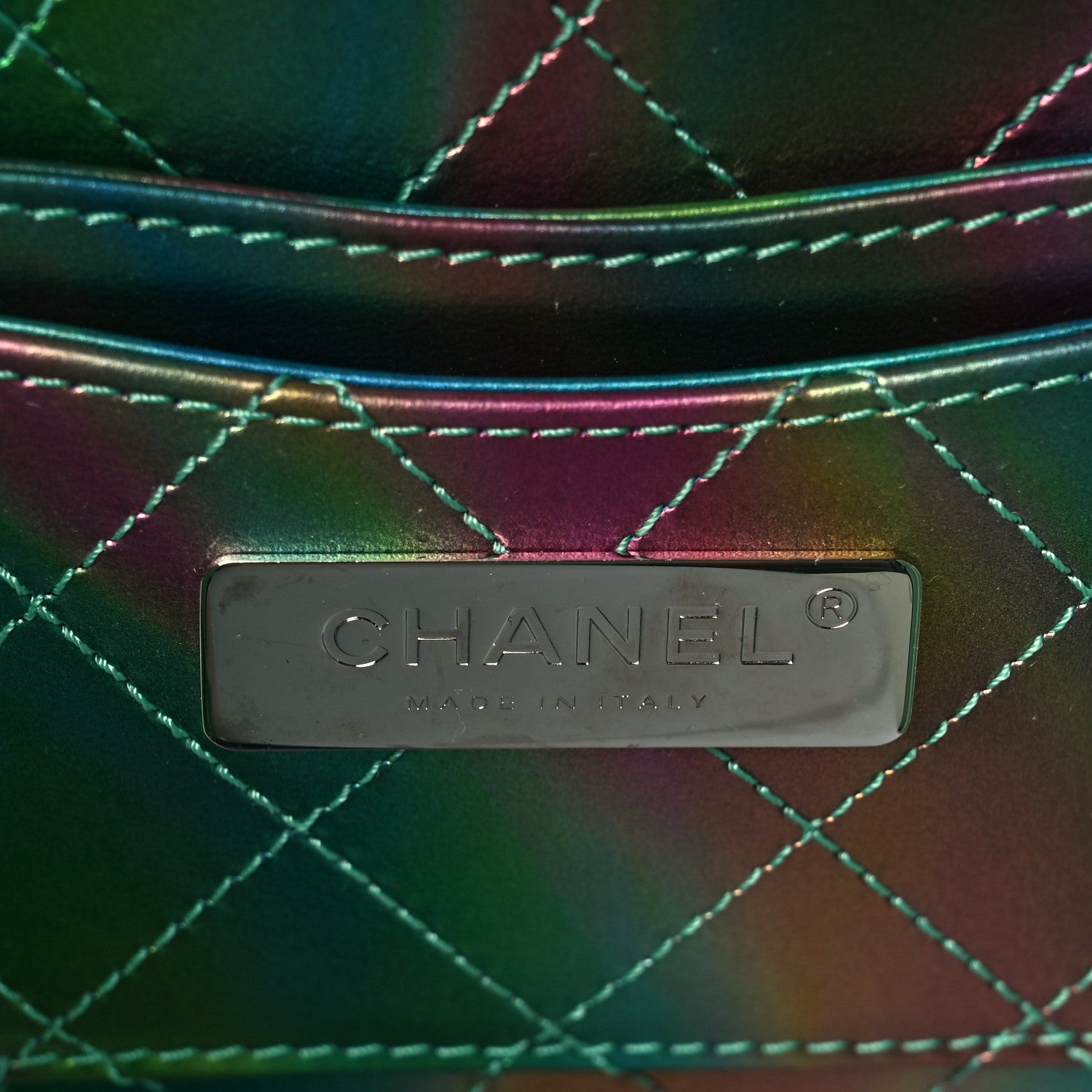 Chanel PVC Patent Calfskin Patent Lambskin Vertical Vanity Case Green 5 of 9