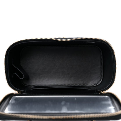 Chanel Caviar Quilted Enamel Coco Casino Small Vanity Case With Chain Black 5 of 10