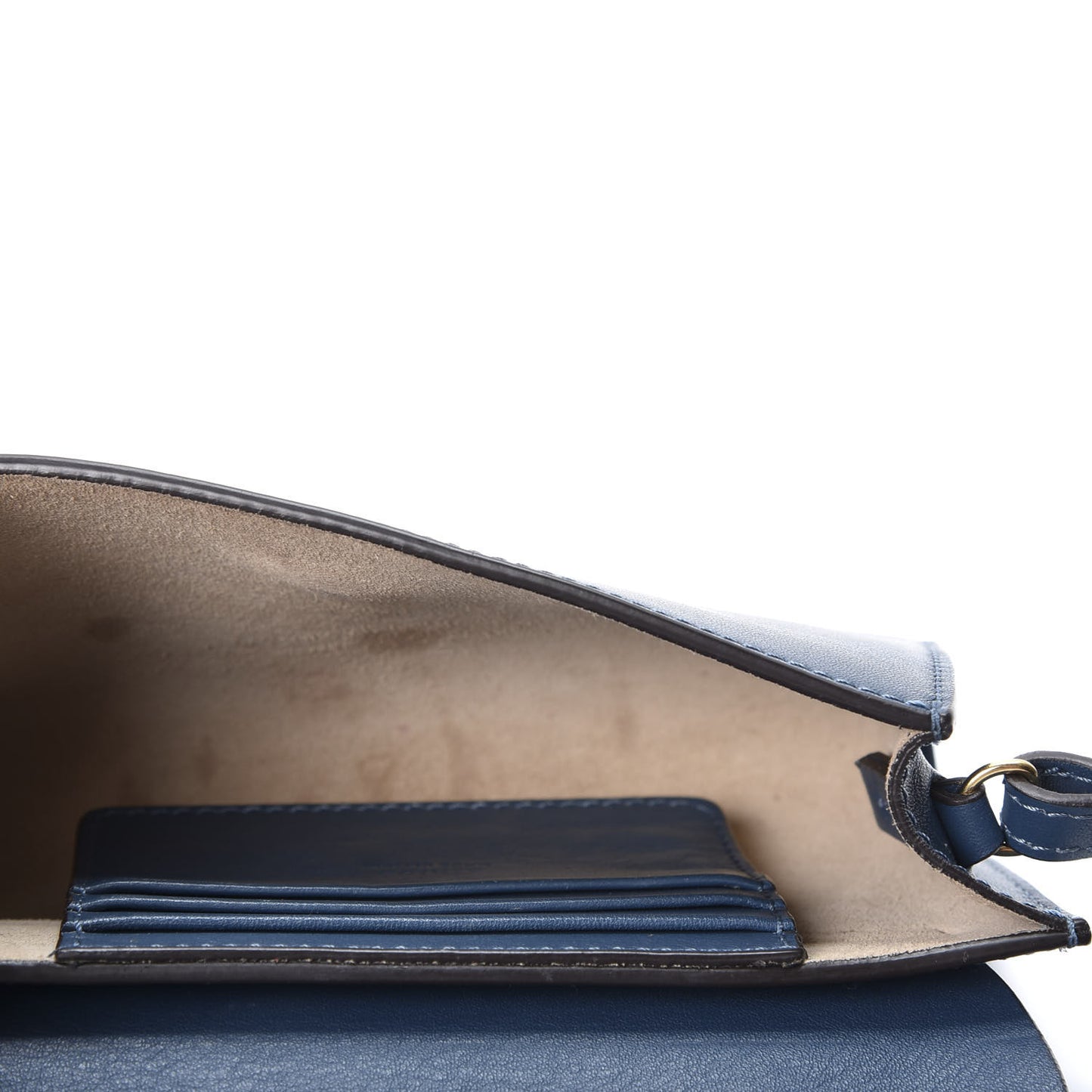 Suede Calfskin Mini Faye Shoulder Bag Majolica Blue
