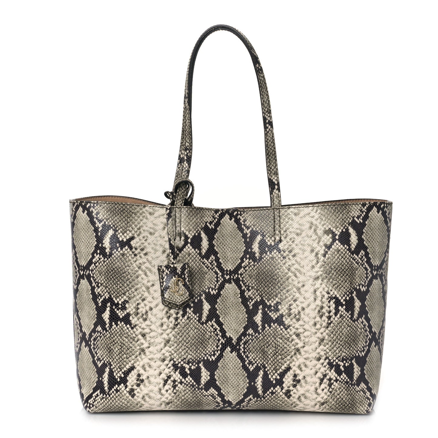 Snakeskin Embossed Calfskin Nine2Five East West Black White