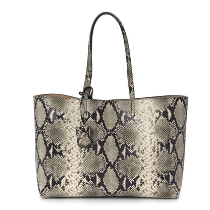 Jimmy Choo Snakeskin Embossed Calfskin Nine2Five East West Black White 2 of 11
