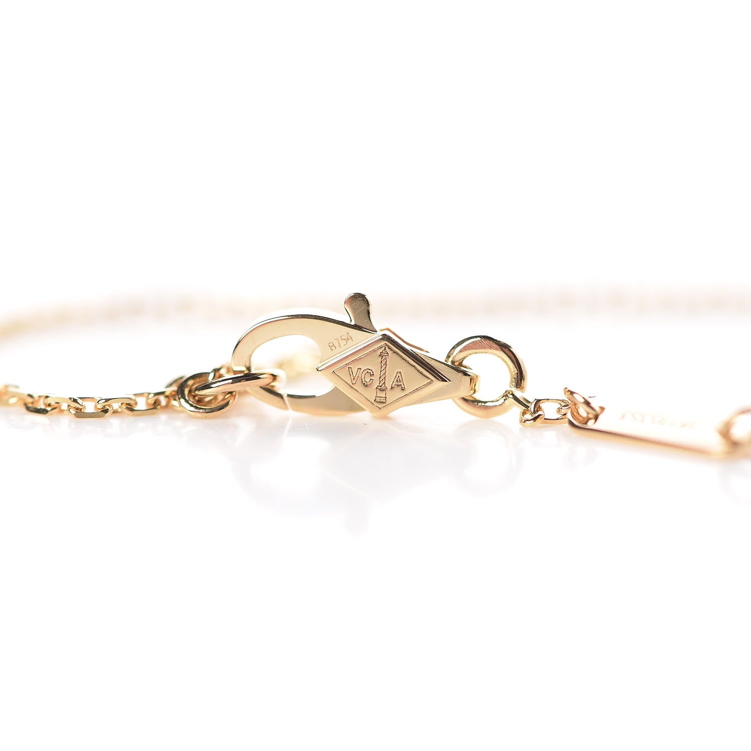 Van Cleef & Arpels 18K Yellow Gold Diamond Mini Frivole Bracelet 3 of 6