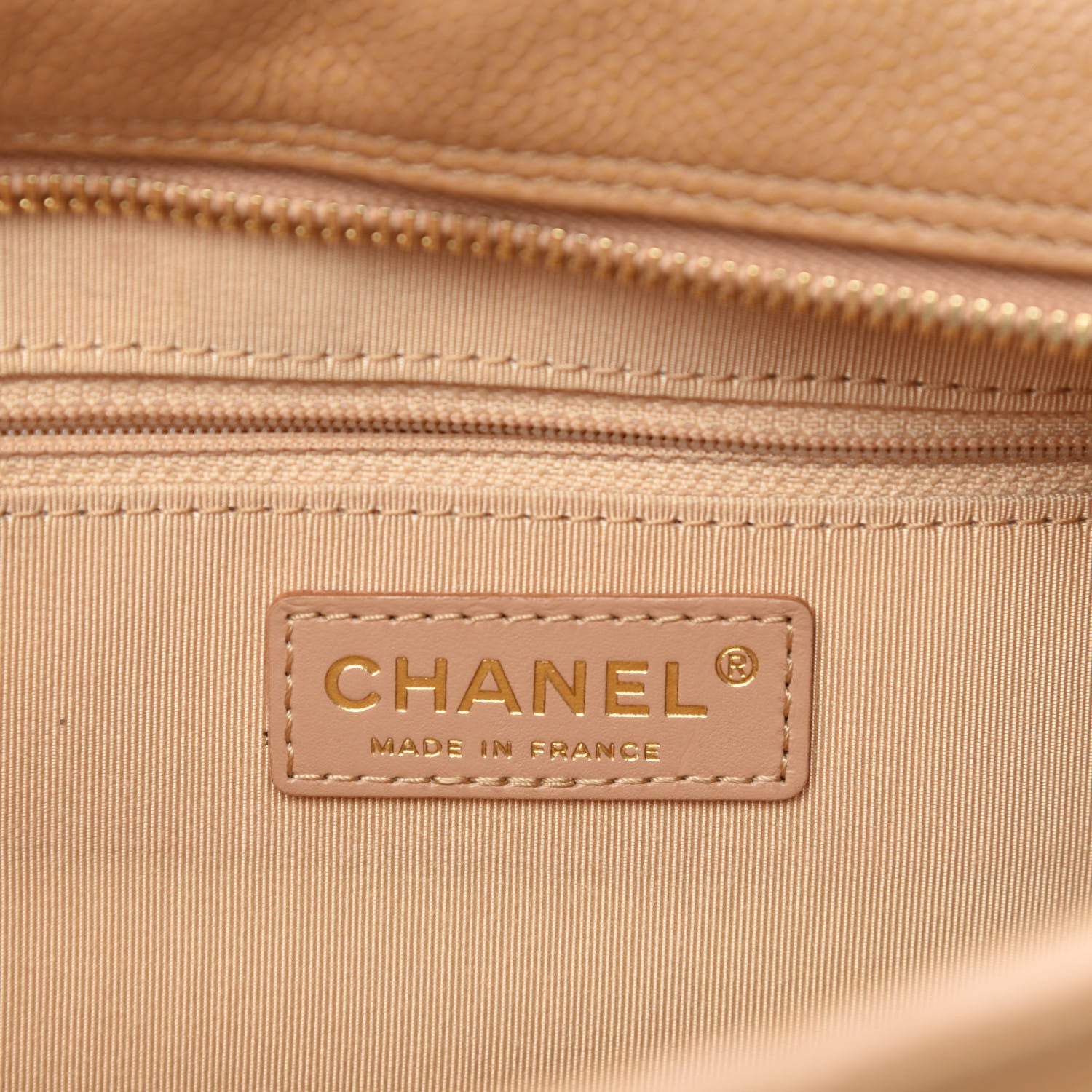 Chanel Caviar Quilted Small Bowler Beige 8 of 10