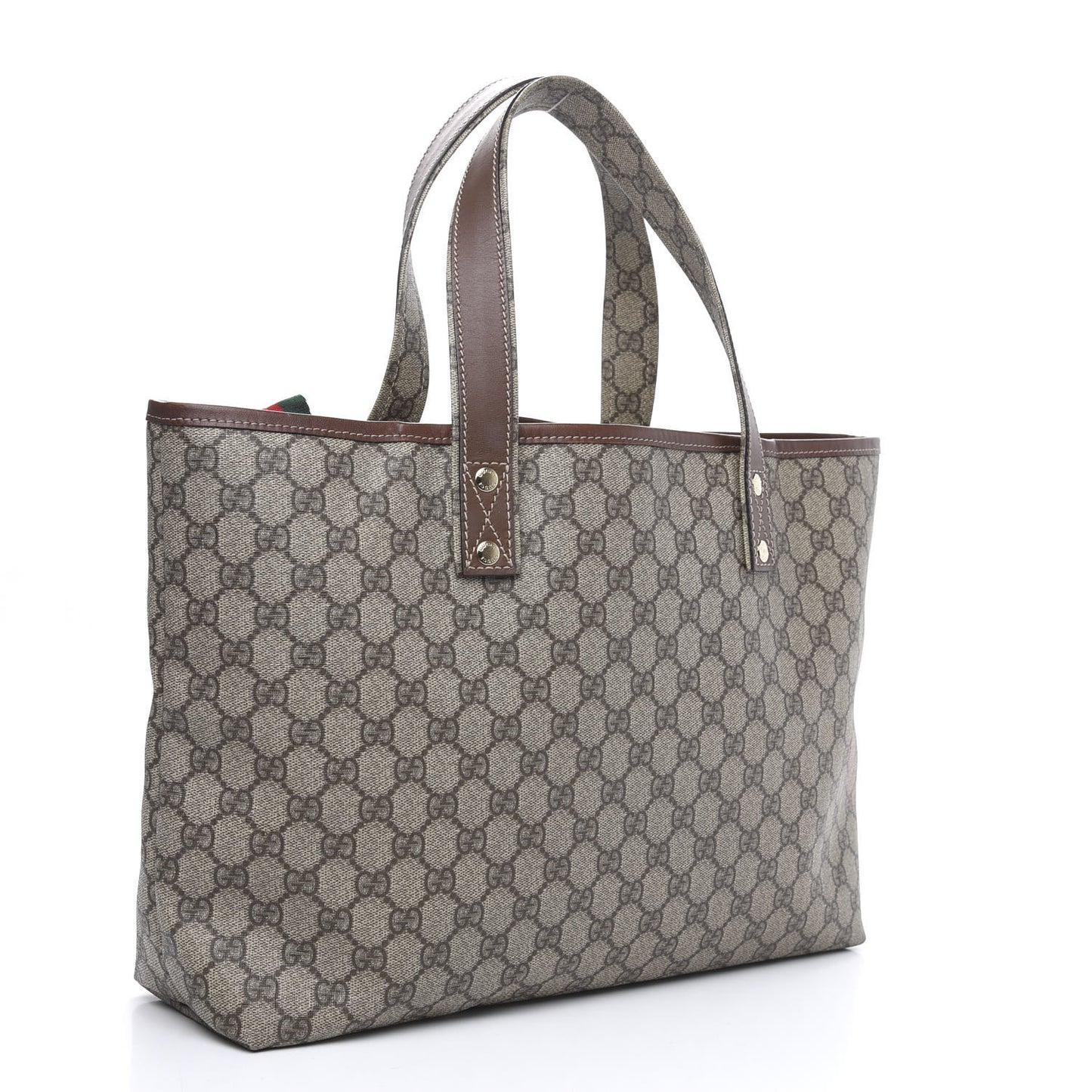 GG Plus Monogram Medium Signature Web Loop Tote Brown