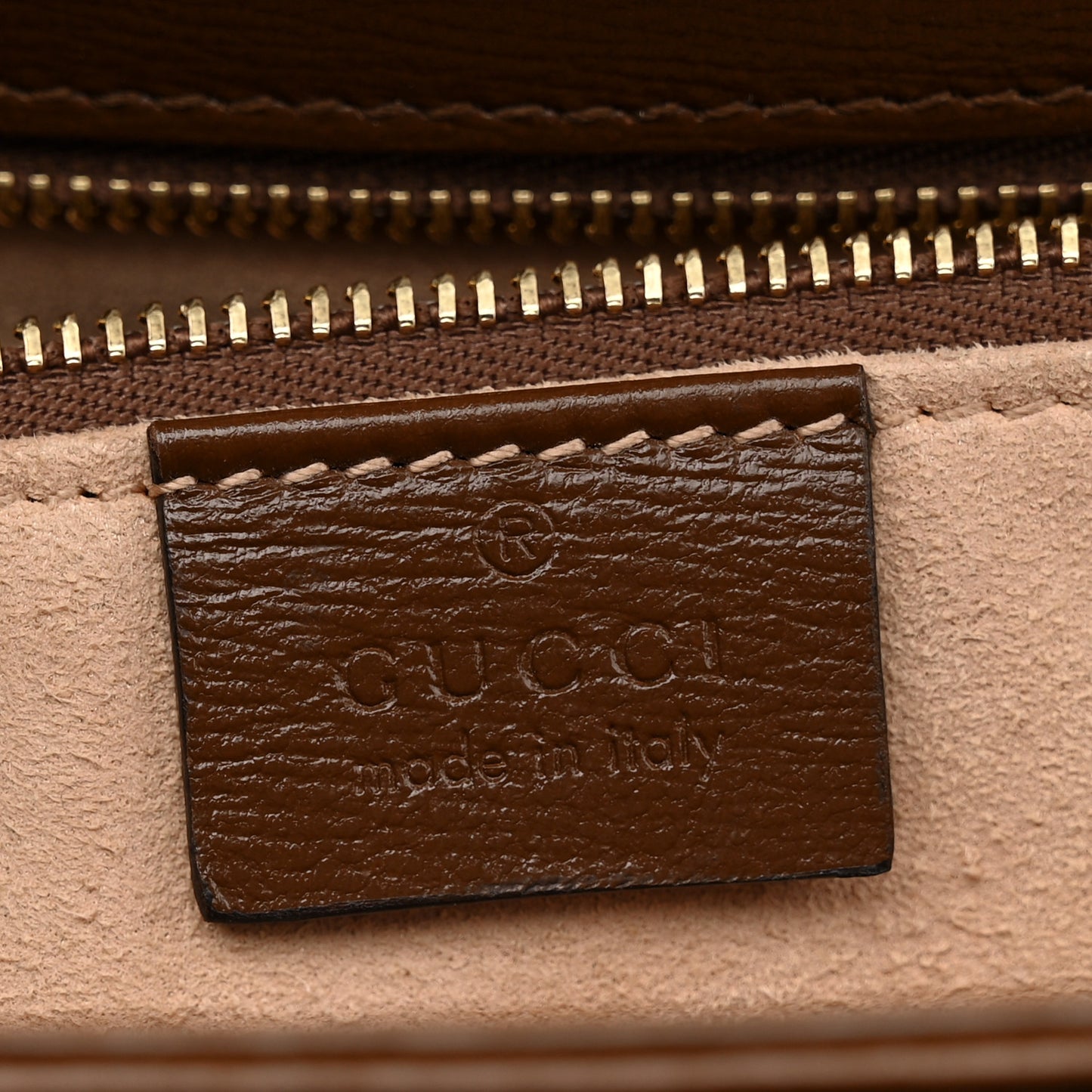 GG Supreme Monogram Horsebit 1955 Shoulder Bag Beige Brown Sugar