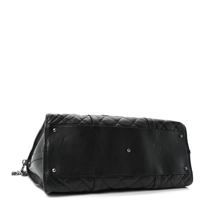 Chanel Calfskin Quilted Casual Riviera Bowling Bag Black 4 of 10