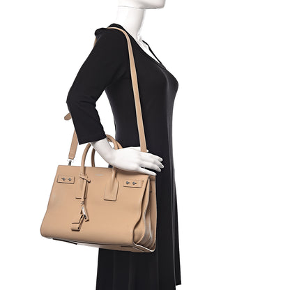 Saint Laurent Grained Calfskin Small Supple Sac De Jour Dark Beige 2 of 29