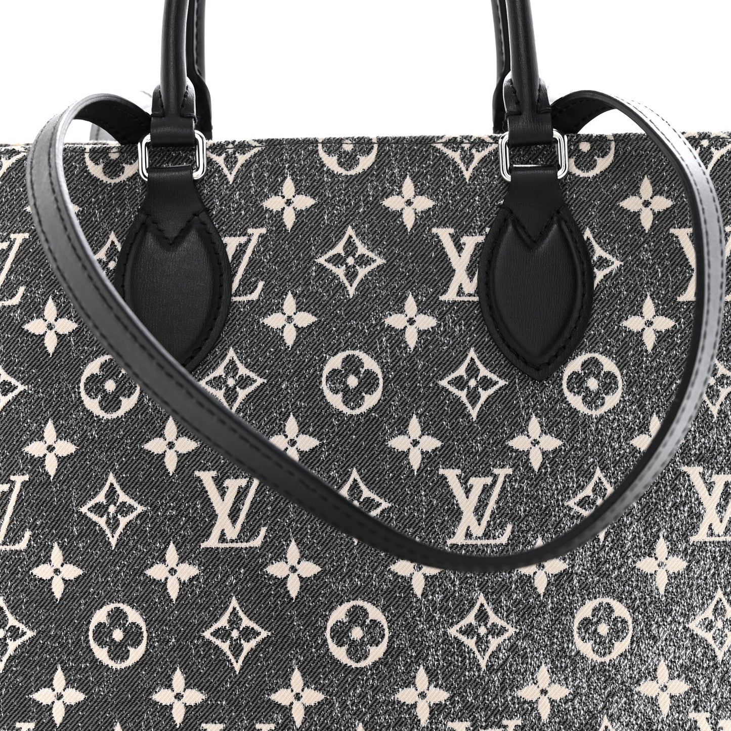 Monogram Jacquard Denim Onthego MM Black